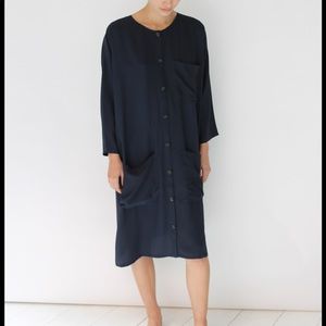 Revisited Matters Button down wide midi skirt dress